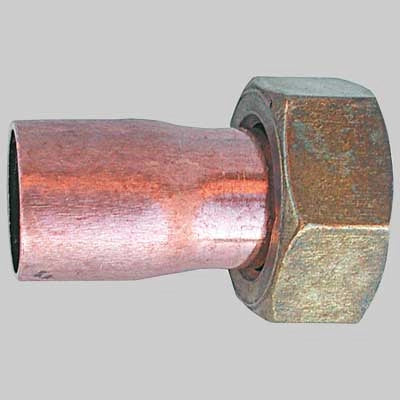 MEZZO BOCCHETTONE A SALDARE FEMMINA  DADO GIREVOLE  22 x 1'     MADE IN ITALY