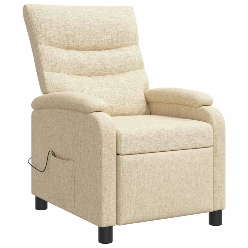 Poltrona Massaggiante Crema Tessuto 42034916