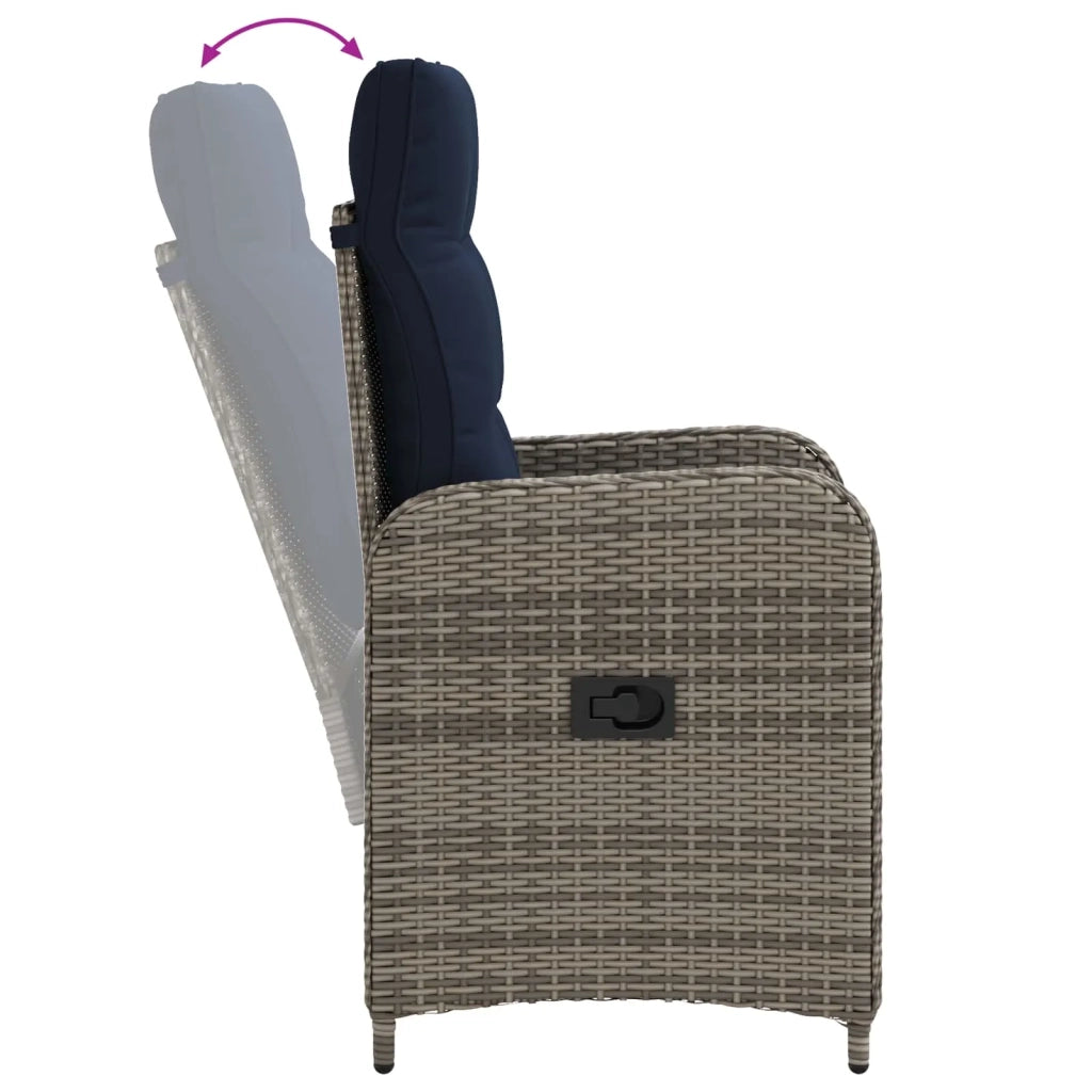 Set da pranzo per esterni 5 pz polyrattan 3422324
