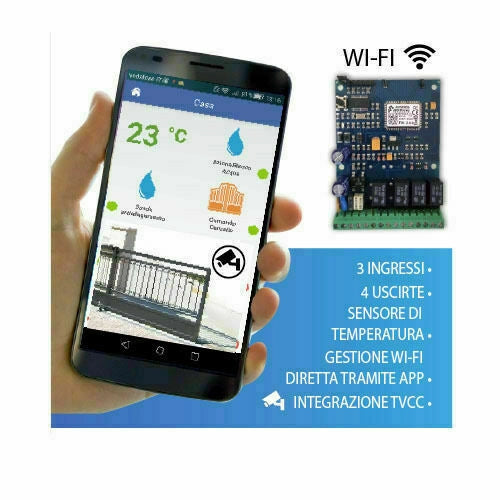 MODULO SCHEDA PER DOMOTICA WIFI WI-FI 4 USCITE PER ACCENSIONE LUCI LUCE COMANDO