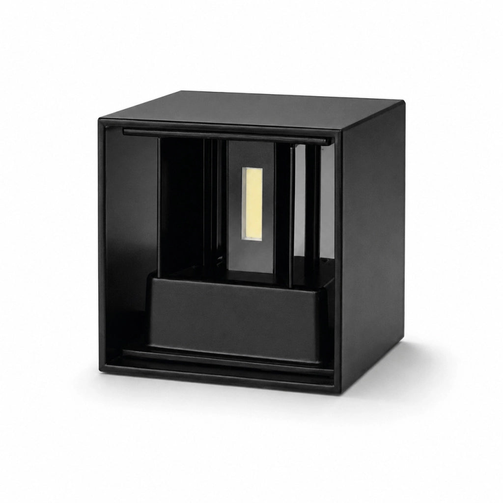 APPLIQUE LED 12W ESTERNO LAMPADA PARETE NERA IP65 3000K 4000K 6000K ET-31687