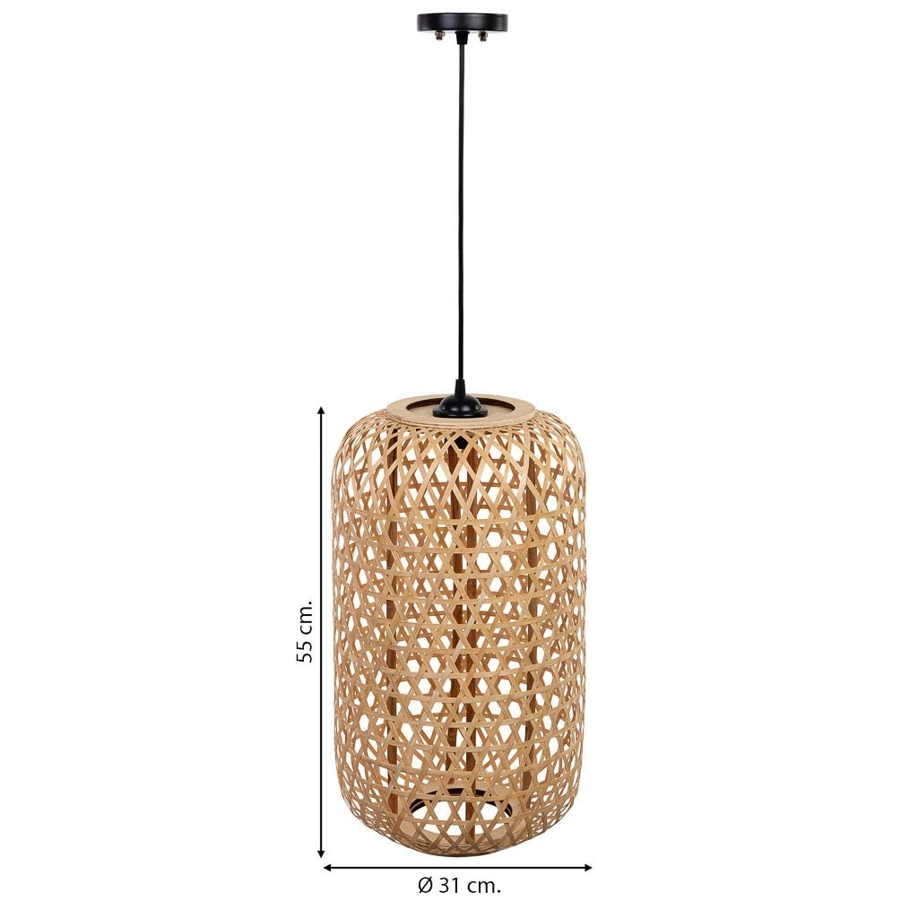 Lampada da soffitto in bambù D31x55h cm