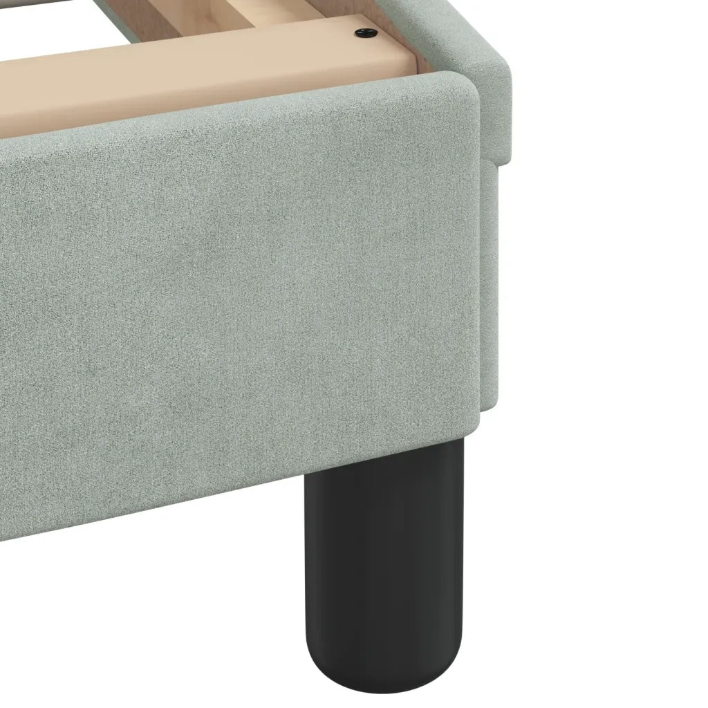 Letto con Materasso Hanko Grigio Chiaro 90x200 cm in Velluto 3208574
