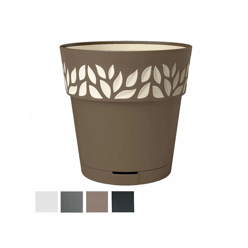 Vaso Cloe Tondo Ris.Acqua Bianco 20 H 19 Stefanpl