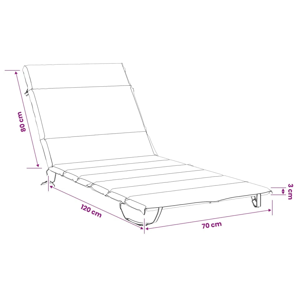 Cuscino per Lettino GEMERT 100% Poliestere Blu 200 x 70 x 3 cm 948534