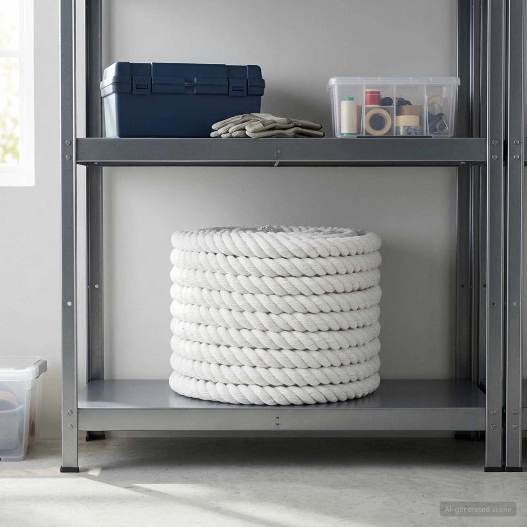 Corda di Cotone 20 mm 50 m Bianco 100% Cotone 42011874
