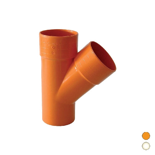 DERIVAZIONE  45  ° IN PVC- Diam. 40- ESCLU- pezzi 1