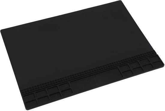 Stazione di saldatura in silicone - Matrice di riparazione termoresistente - Nero - Piastra di isolamento antiscivolo - Adatta per la riparazione di elettronica