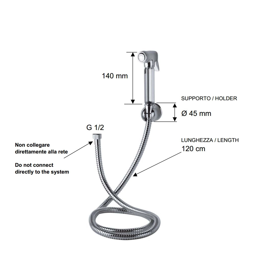 Doccetta bidet: set relax con doccia, flessibile e supporto lux