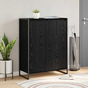 Mobile per scarpe con porta Rovere Nero 79 x 36 x 100 cm 886462