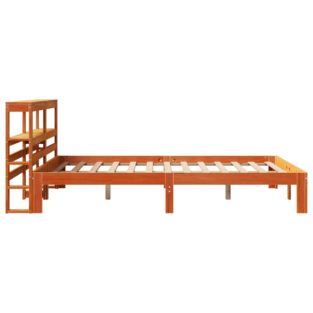 Letto senza Materasso-Struttura Letto Marrone Cera 120x190 cm in Legno di Pino 114851