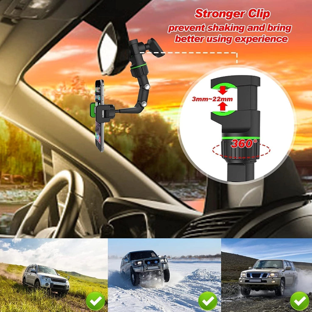 Supporto per telefono da auto, 3-in-1, in silicone, rotazione a 360°, universale
