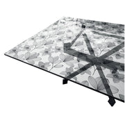 Tovaglia Trasparente Decorata Glitterata Pellicola Pvc 100x100 Cm Tavolo Antimacchia Spessa Fiori (C)
