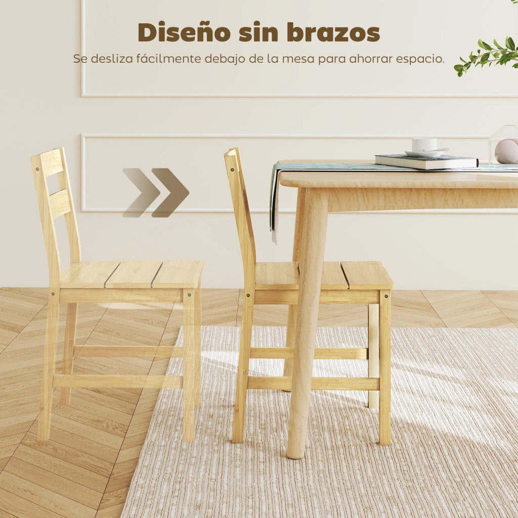 Sedia da pranzo in bamb¨´ ¨C zephmum ¨C naturale 2 pezzi