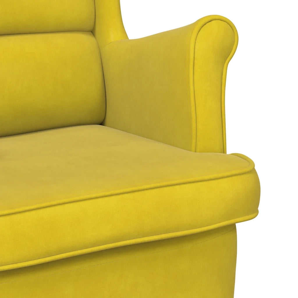 Poltrona Giallo Senape in Velluto 324066