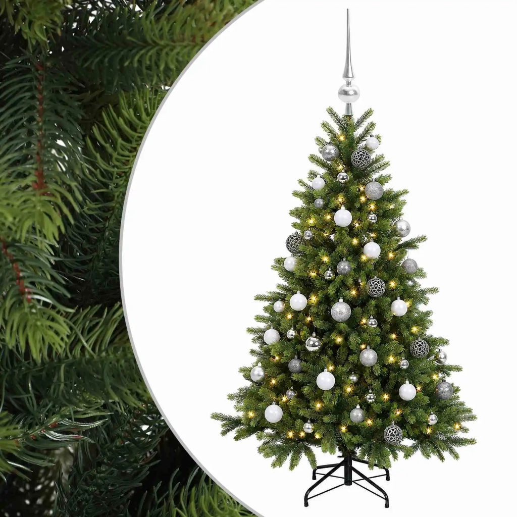 Albero di Natale artificiale con palline 150 cm 150 LED 3466178