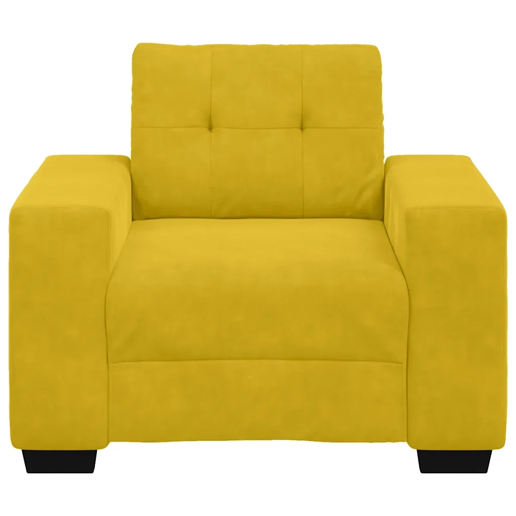 Divano Sedia Giallo 100x78x80 cm Velluto 4105104