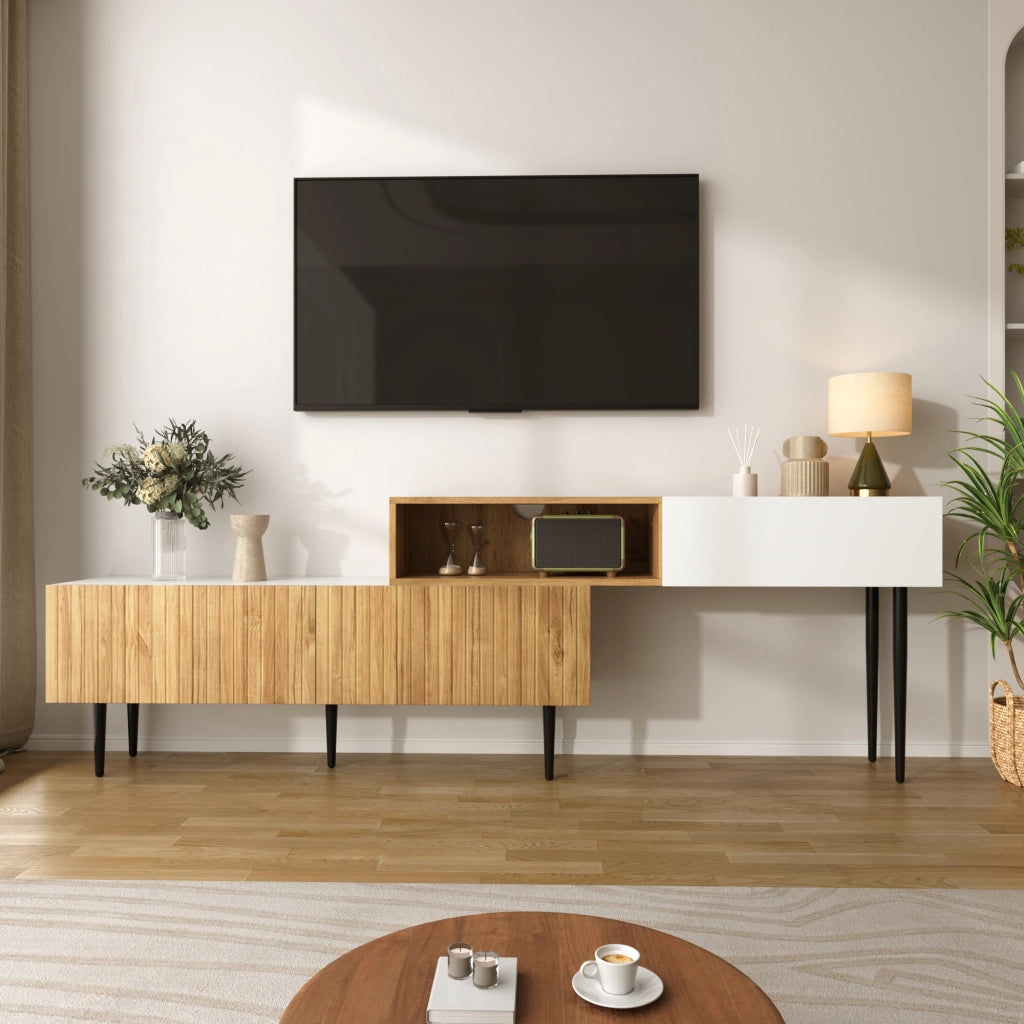 Mobile TV moderno - Zephmum- Lunghezza regolabile design modulare 2 parti