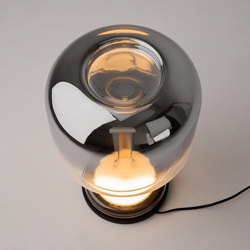 Maytoni Lampada da tavolo contemporanea Spirito 1 luce LED integrato nero metallo vetro