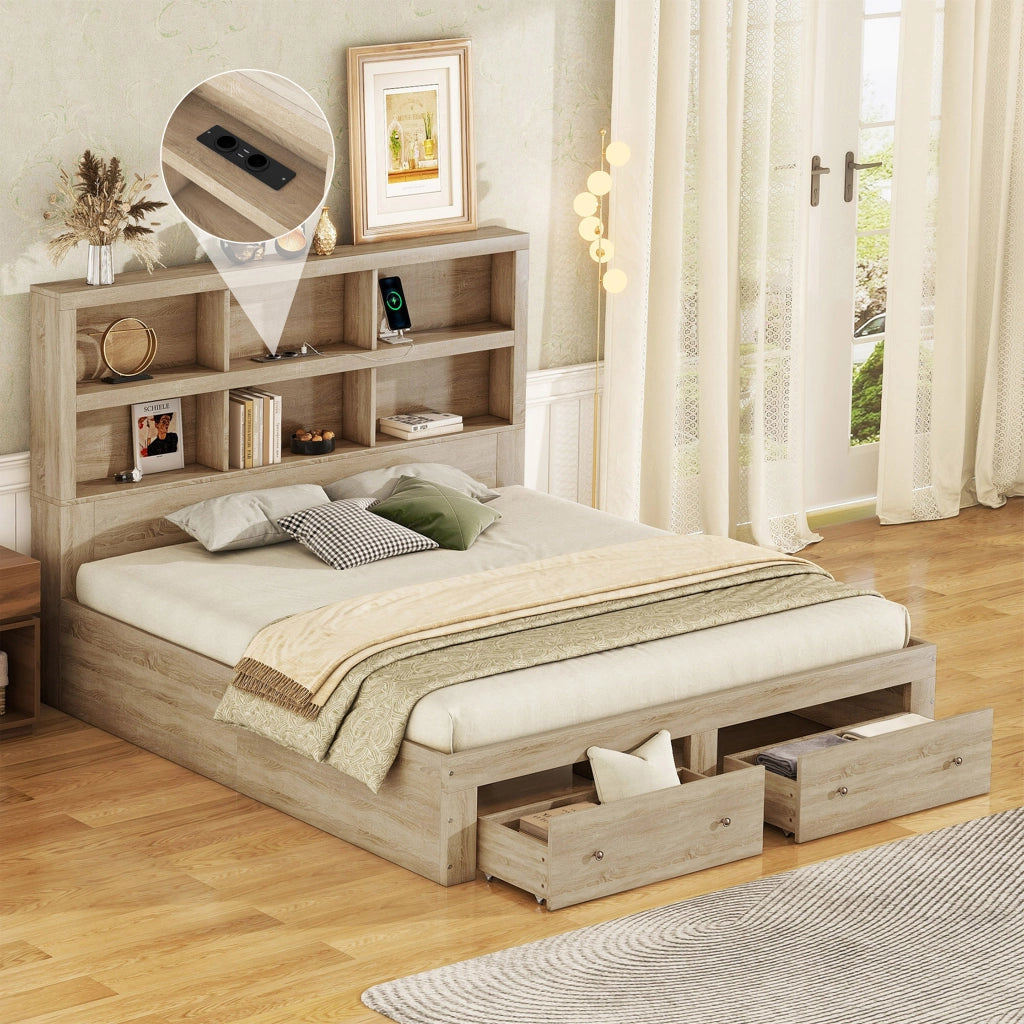 letto doppio truciolare naturale 160 x 200 cm