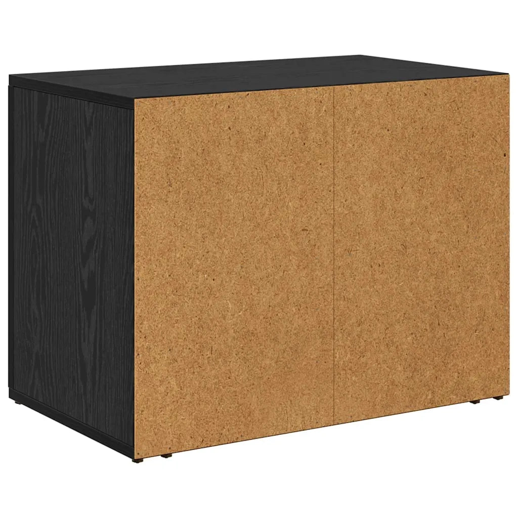 Armadio da Notte Rovere Nero 35 x 60 x 50 cm Legno multistrato 881089