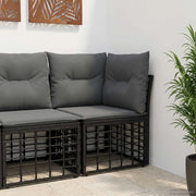 Modulo Divano Angolare da Esterno Nero 62 x 62 x 70 cm 42026725