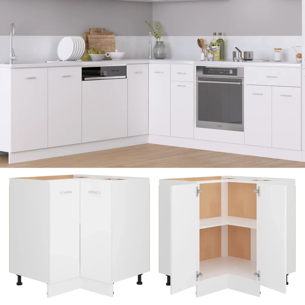 Armadio Angolare “Lyon” Bianco 75,5x75,5x81,5 cm 802489