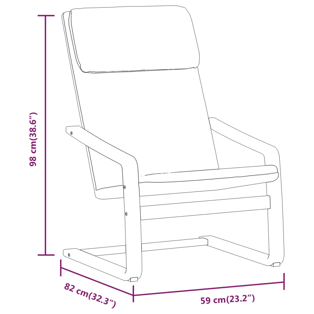Sedia Relax Nera in Tessuto 351058