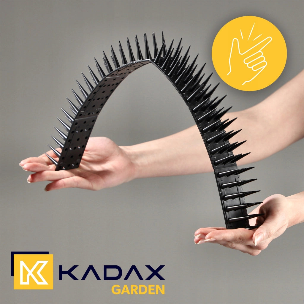 Punte anti-piccioni KADAX, 51 cm, in plastica densa e resistente, 6 pezzi