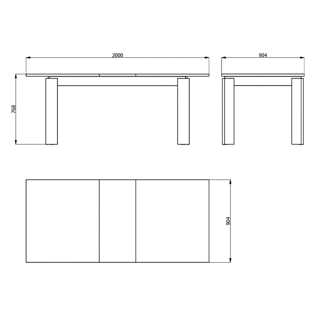 Ulass, Tavolo Fisso 8 Posti, 160x90x77h cm Marrone Rovere Nodi