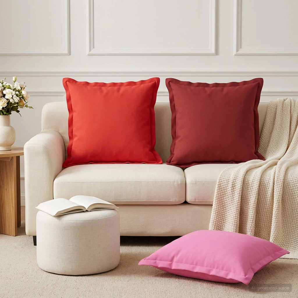 Cuscino con cuscino HOUTEN 6 pz Rosso Poliestere 935309