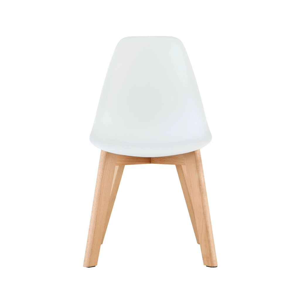Sedia scandinava per bambini in legno di faggio, bianco