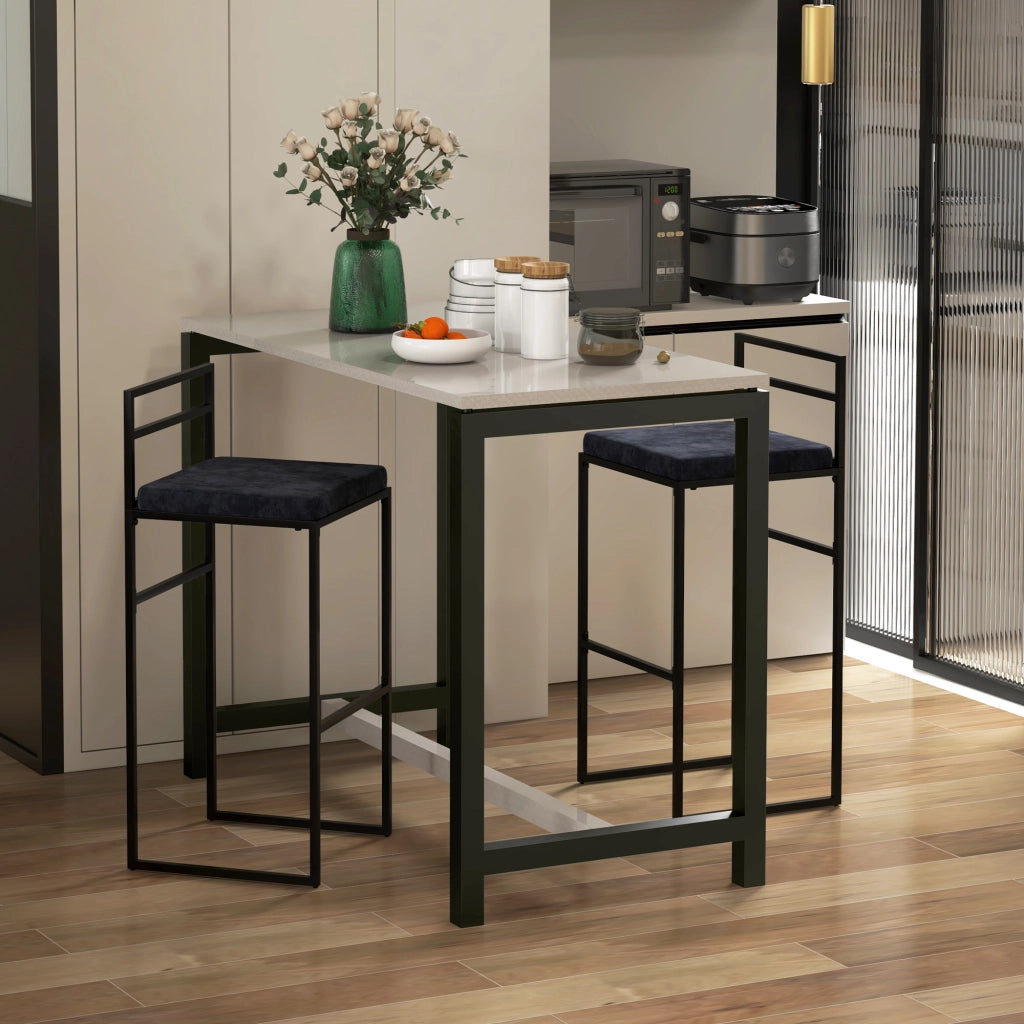 Sgabello da bar ¨C zephmum ¨C nero velluto 74 cm