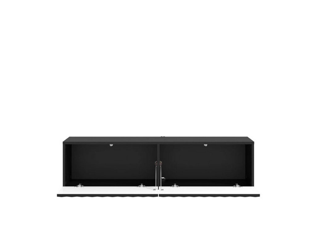 Vetto, Mobile Porta tv un Ripiano, 128x42x32h cm Nero