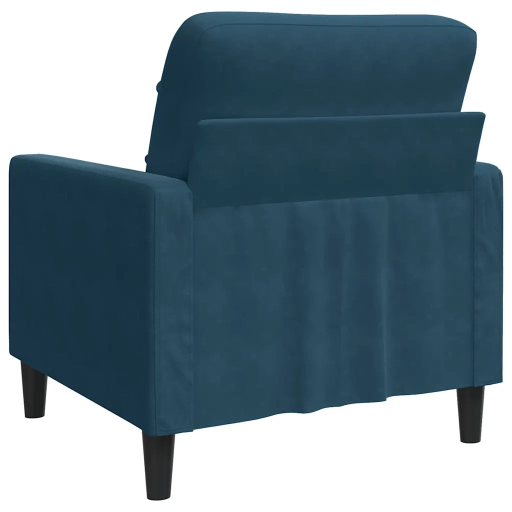 Poltrona Blu 60 cm Velluto 4007613