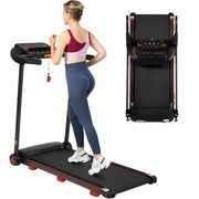 Tapis Roulant Pieghevole per Casa, 3,0 HP, Velocità fino a 14 km/h, Inclinazione 8%, Ampia Superficie di Corsa, Silenzioso, Display LED e Bluetooth, Portata Max 120 kg
