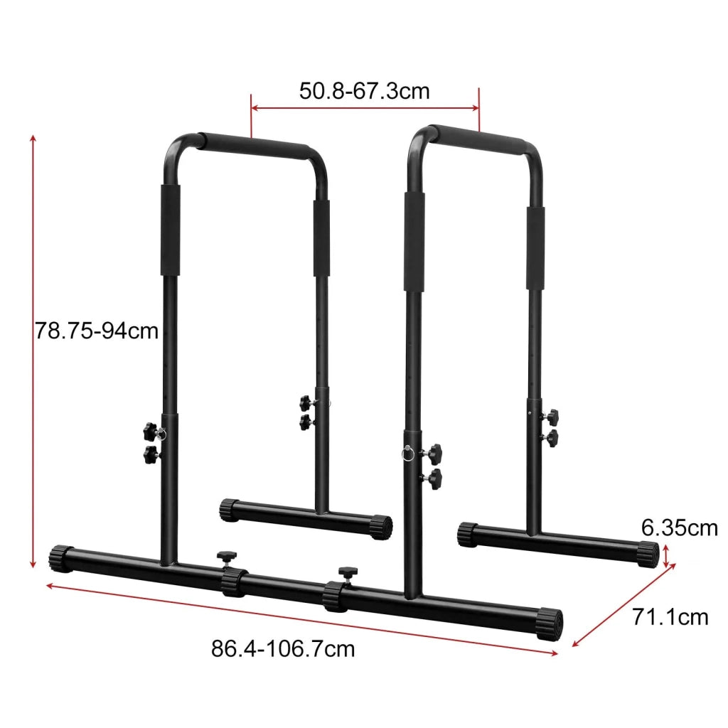 Stazione per Dip Bar Regolabile, Parallele Heavy Duty e Barre Parallele, Supporti Dip Stabili per Home Gym, Calisthenics e Attrezzatura per Allenamento Parte Superiore del Corpo