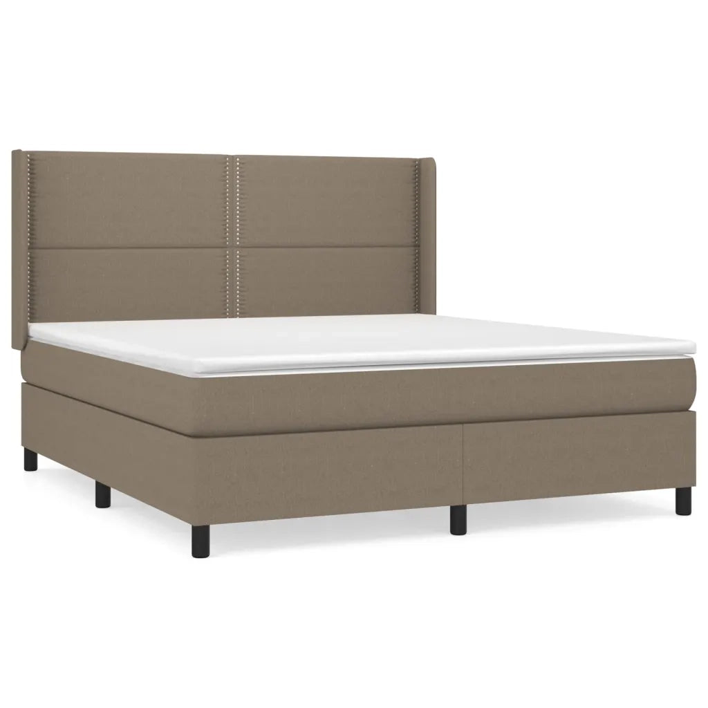 Giroletto a Molle con Materasso Tortora 180x200 cm in Tessuto 3131373