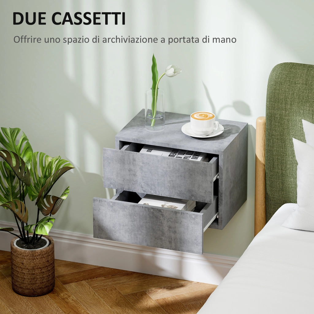 Comodini ¨C zephmum ¨C Grigio, 40x29x30 cm