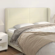Testiera ad Orecchio Crema 183x23x118/128 cm in Similpelle