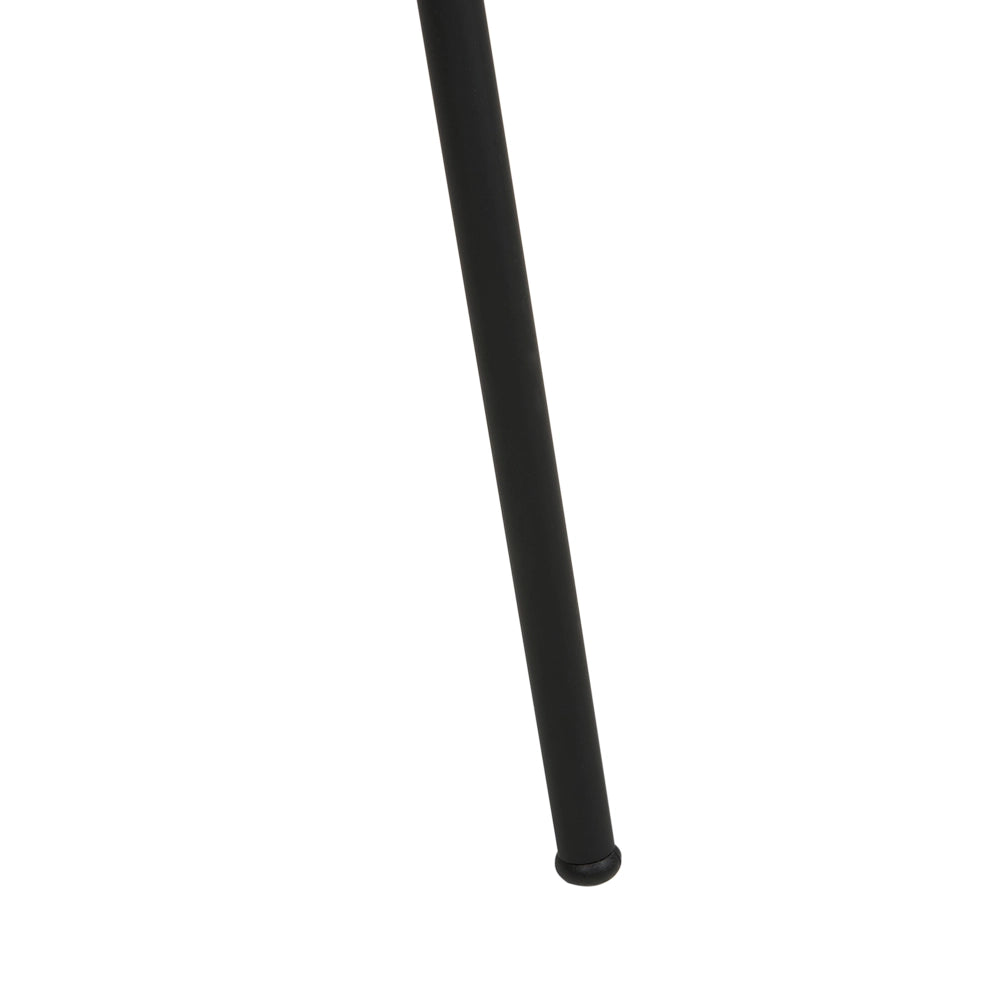Set di 2 sedie da pranzo Rivestimento in tessuto strutturale in poliestere arancione Gambe in metallo nero Schienale curvo senza braccioli Design moderno e contemporaneo