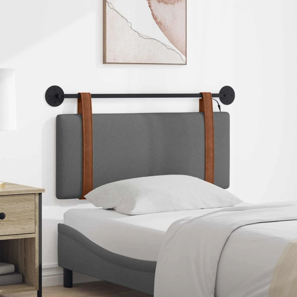 Testiera | Testata sospesa Con luce LED Grigio Scuro PU Antico