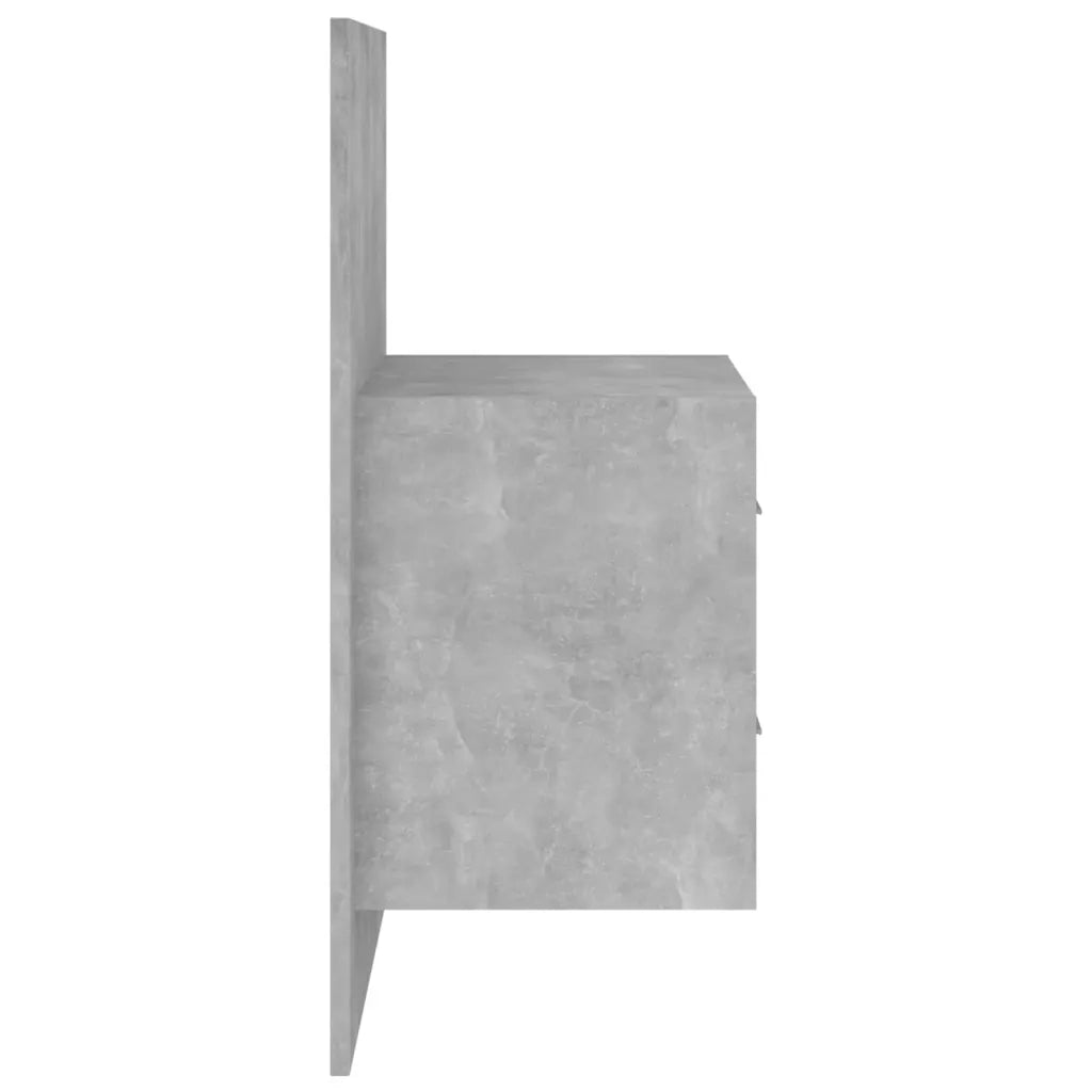 Comodino a Muro Grigio Cemento 810997