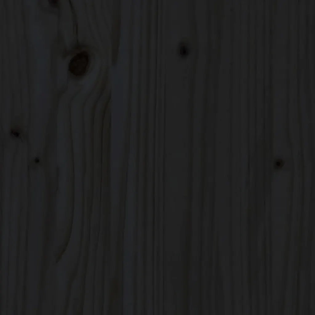 Tavolino da Salotto Nero Ø 52,5x45 cm in Legno Massello di Pino 822311
