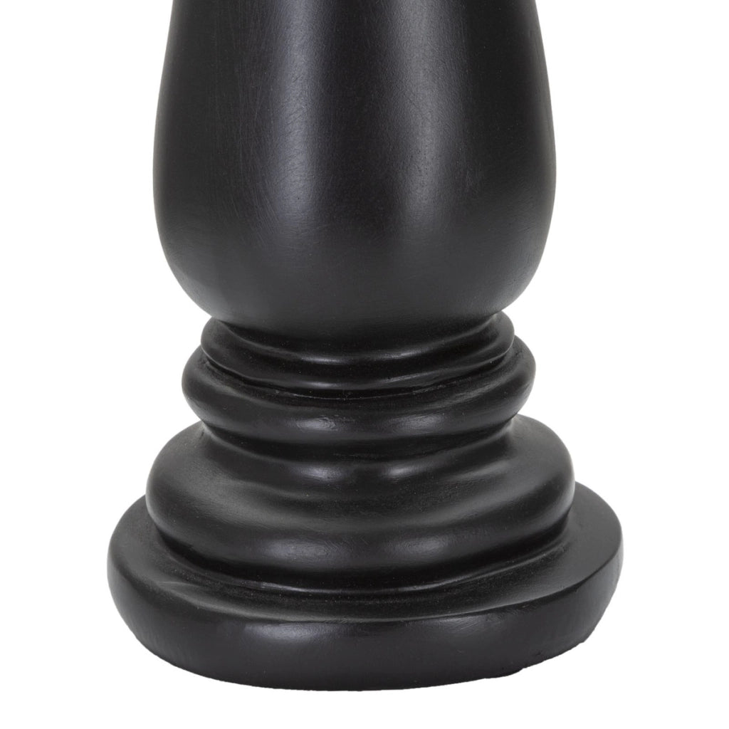 Scultura Scacchi 9, Nero, Poliresina, 12,5x12,5x38,5 cm