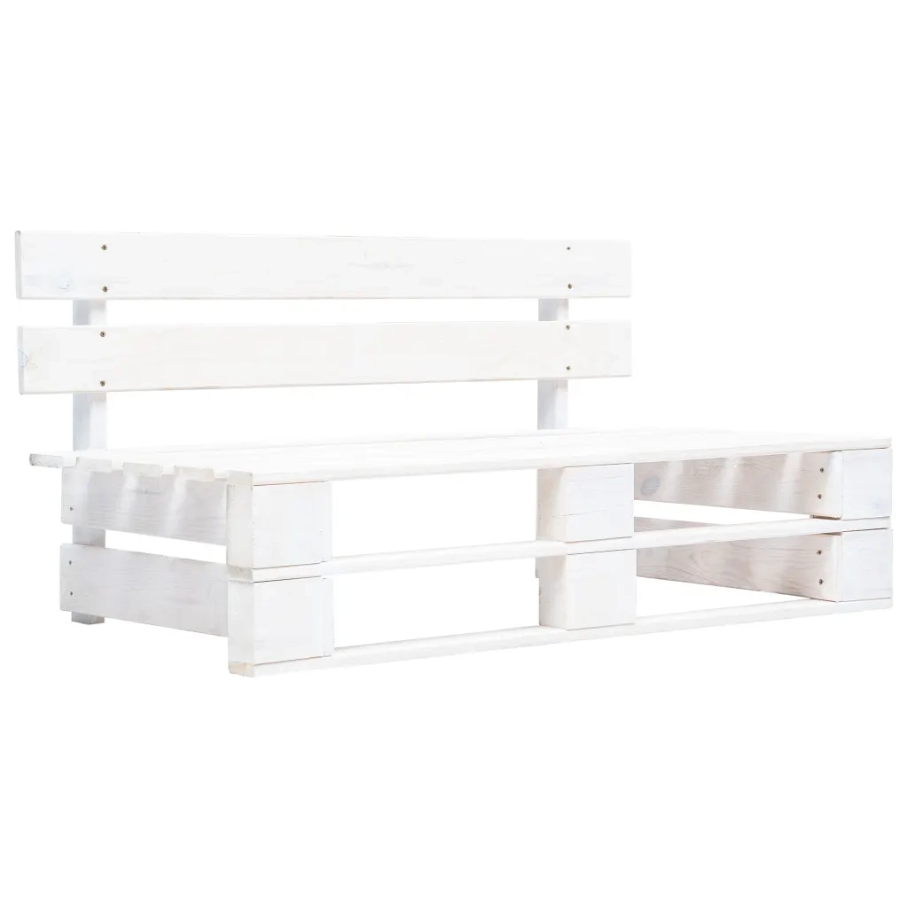 Set Divani in Pallet con Cuscini 6 pz in Pino Impregnato Bianco 3066933
