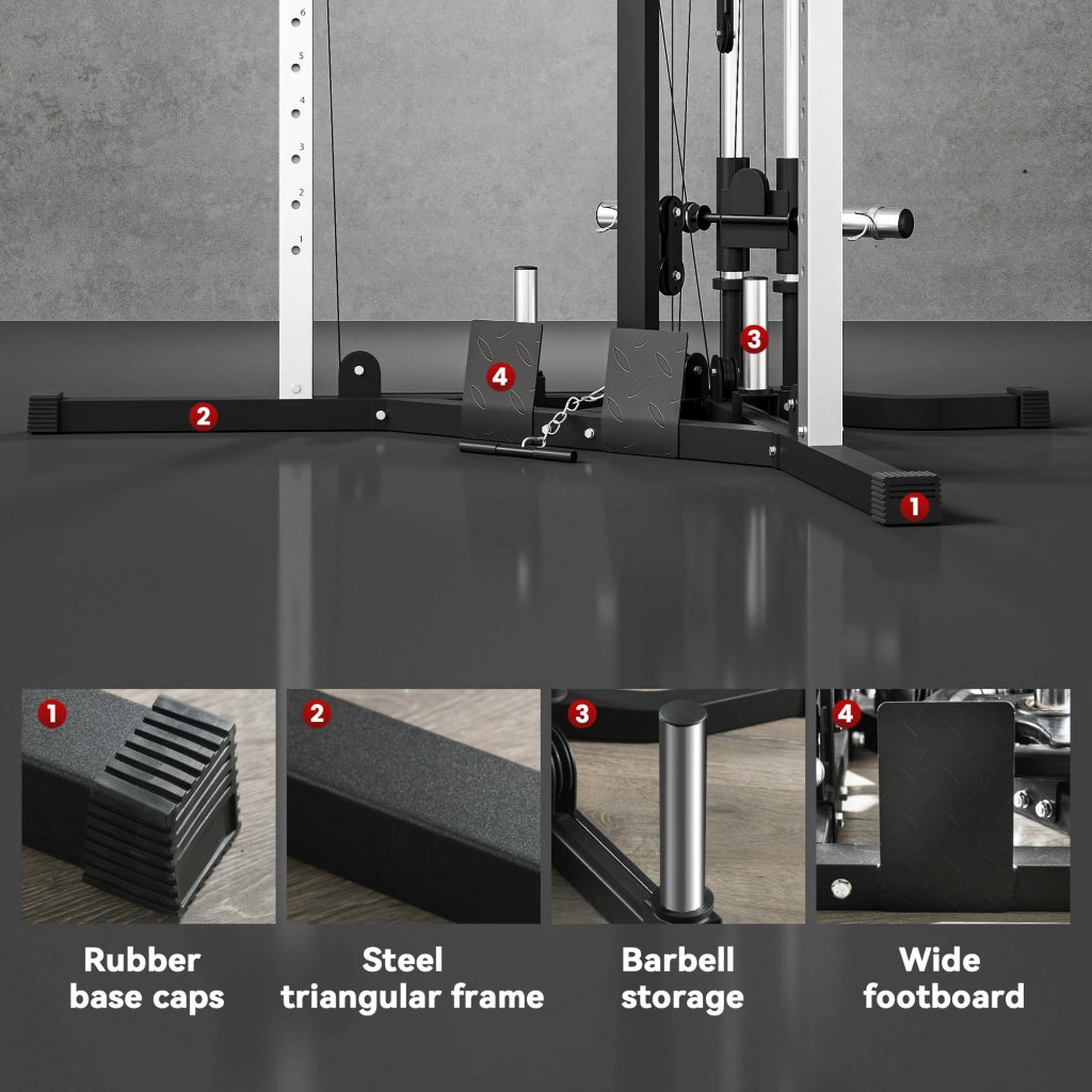Stazione Fitness Multifunzione ¨C Xylo ¨C Acciaio Nero 170x139x200 cm