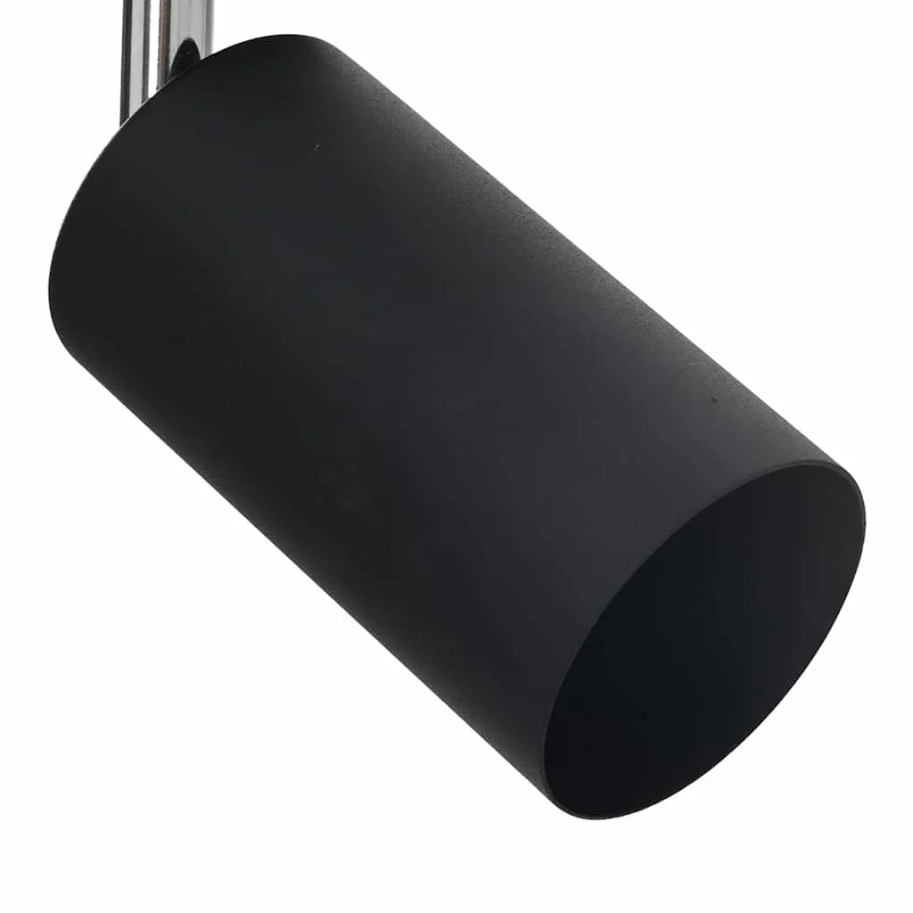 Faretto da soffitto cilindrico moderno orientabile 26 x 5,5 x 16,5 cm in metallo nero 02_0058302