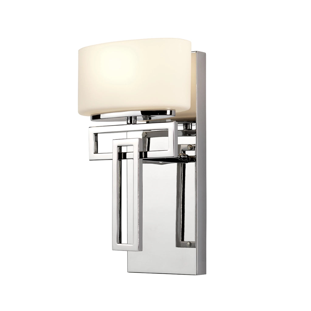 Applique bagno cromata con paralume lino Lanza G9 Hinkley