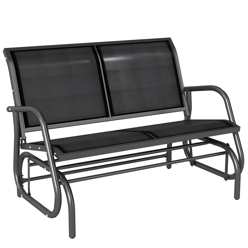 Dondolo da Giardino 2 Posti ¨C Xylo ¨C Metal Texteline 120x70x85cm Grigio